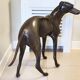 Monumental Bronze Statue of an Italian Greyhound / Whippet – Large Antique Sculpture Representing a Dog
