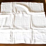 Vintage pillowcase in openwork white cotton 75x75