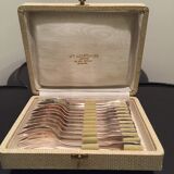 Dessert cutlery service 12 silver metal forks