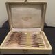 Dessert cutlery service 12 silver metal forks