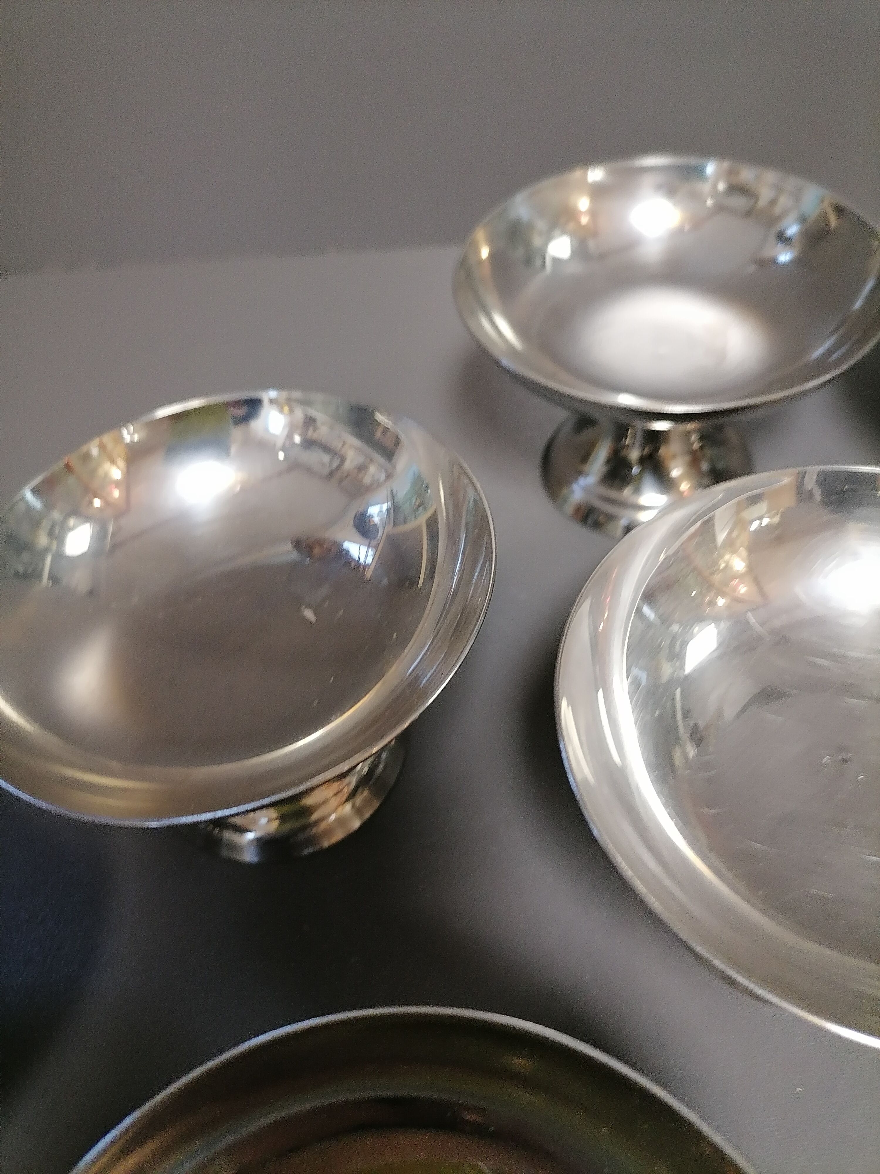Coupelles inox vintage