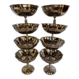 Set of 8 stainless steel ice cream cups