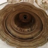 Pair of candelabras, brass candle holders