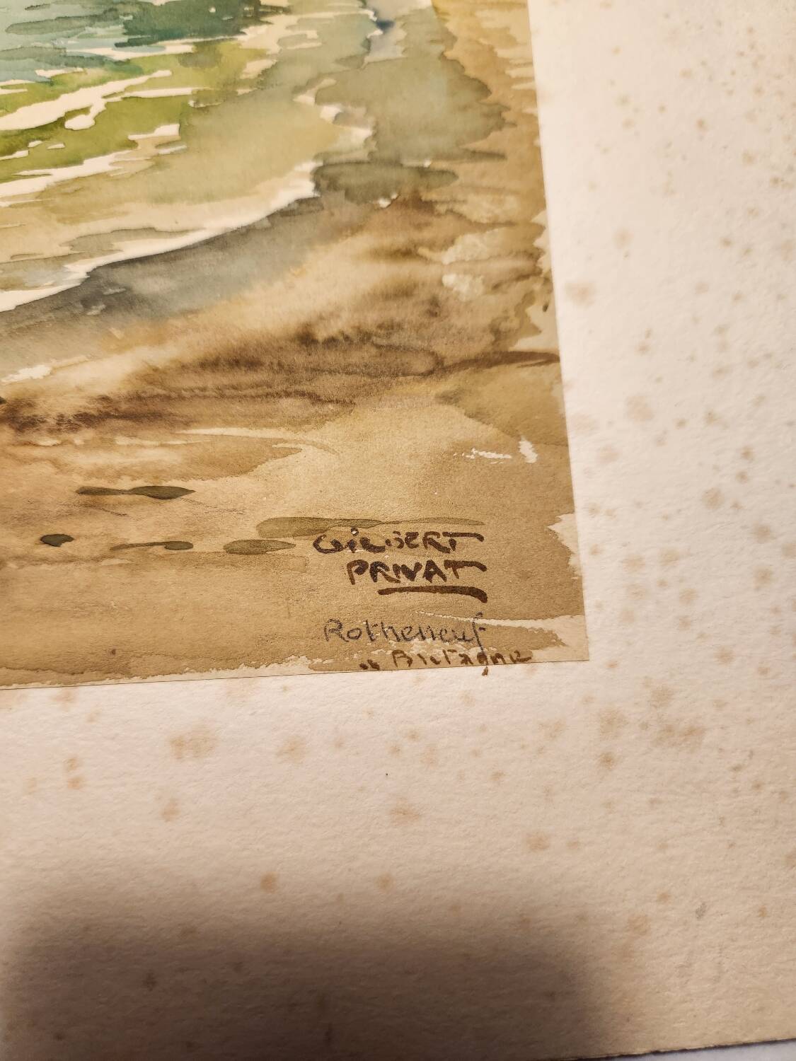 Aquarelle plage de Rotheneuf en Bretagne