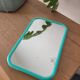 Small turquoise barber mirror