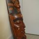 Pair of African wooden masks, vintage decoration, wooden African masks, 70s/80s