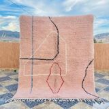 Handmade traditional natural wool rug size 200x300cm