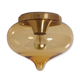 Plafonnier vintage goutte en verre jaune par Dijkstra 1970s