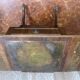 Antique drop-leaf table in patinated wood – family heirloom – early 20th century