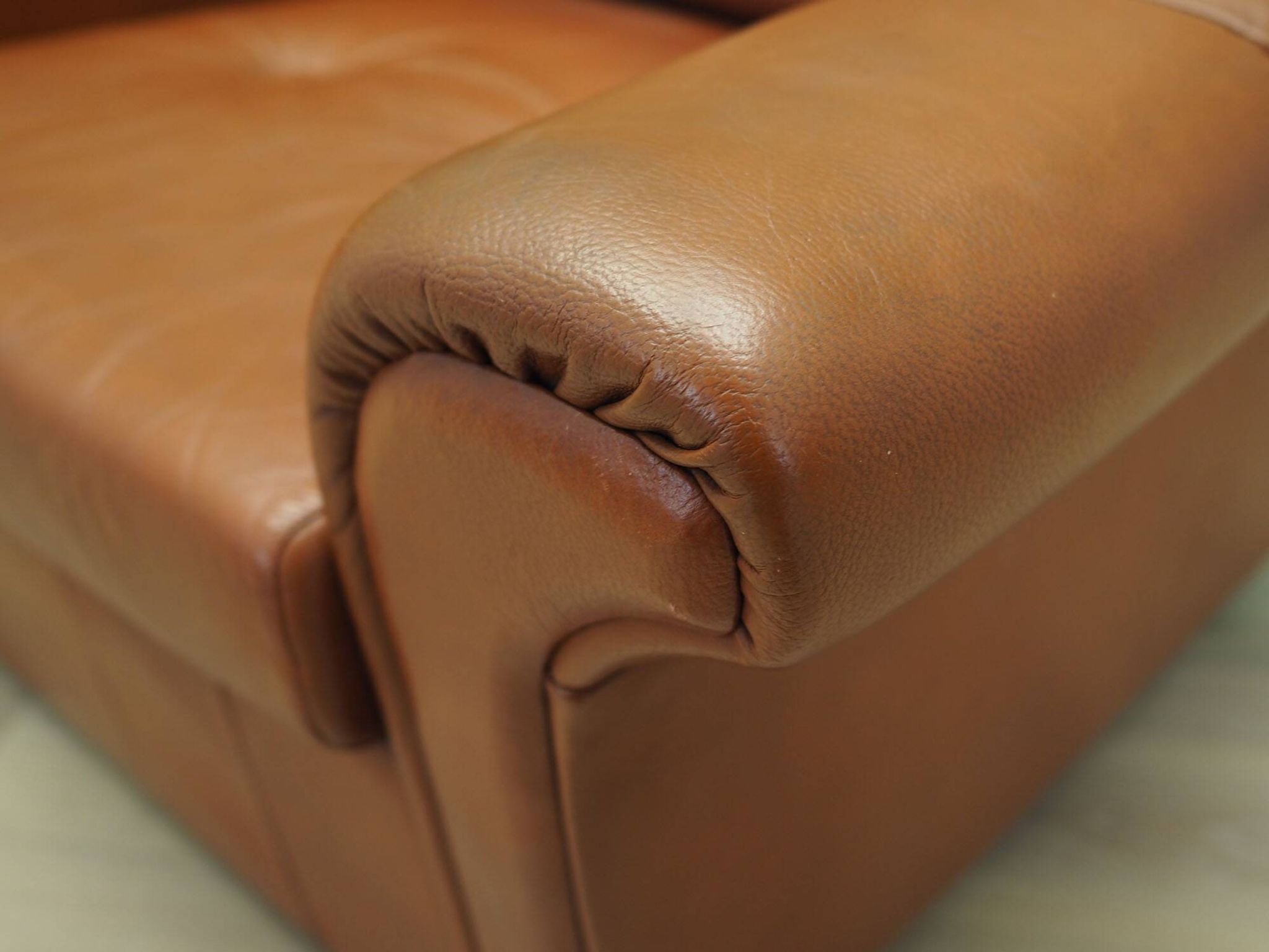 Fauteuil en cuir, design danois, années 1960, production : Danemark