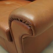 Fauteuil en cuir, design danois, années 1960, production : Danemark