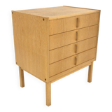 Scandinavian oak chest of drawers, Bertil Fridhagen, Bodafors, Sweden, 1960
