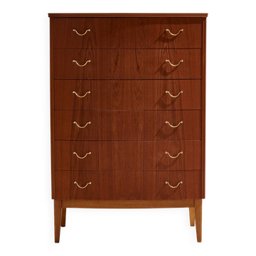 Restored commode in teak and beech.