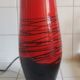 Red/orange Murano glass table lamp in 70s style (1980)