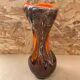 Ancien vase vallauris céramique art marron orange vintage