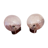 Lot of 2 applied vintage chrome wall balls