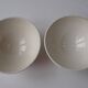Lot de 2 anciens bols à facettes - motif pomme (ou pêche)