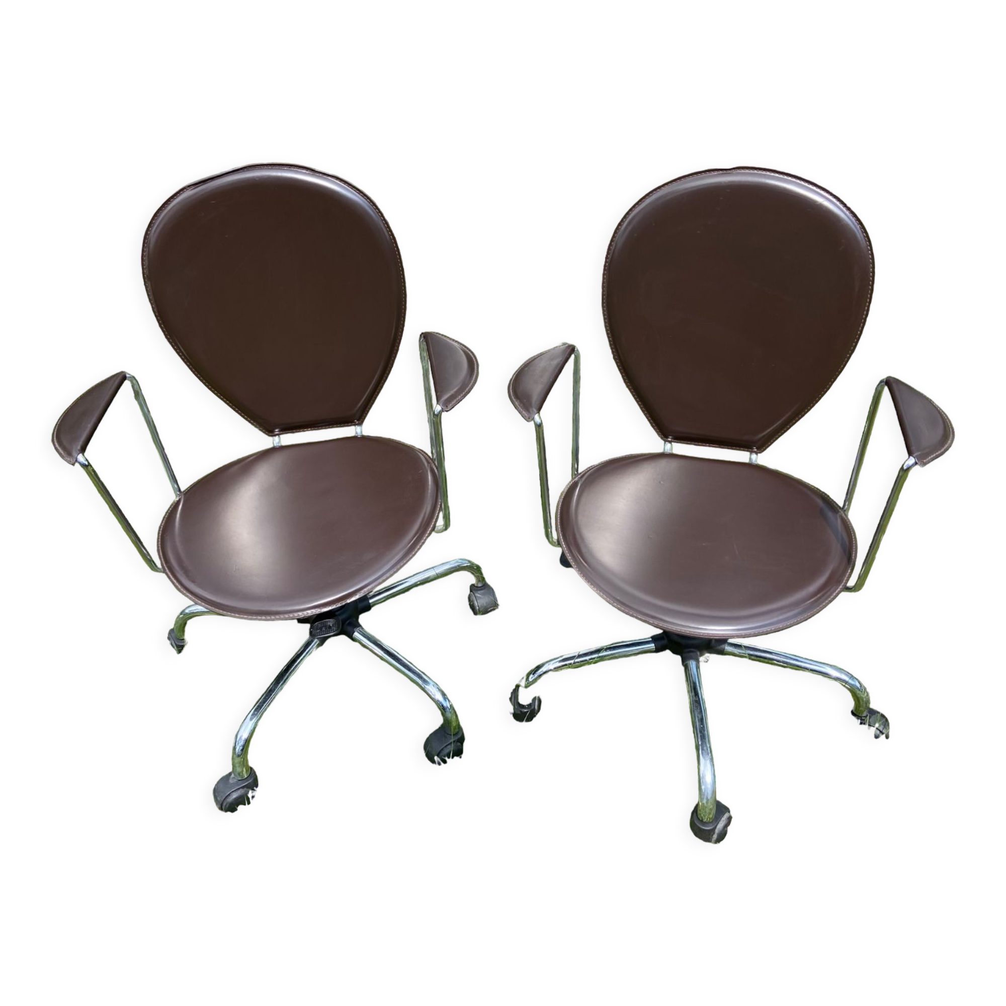 Italian design chairs Effezeta leather