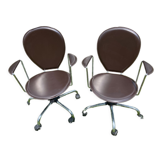 Italian design chairs Effezeta leather