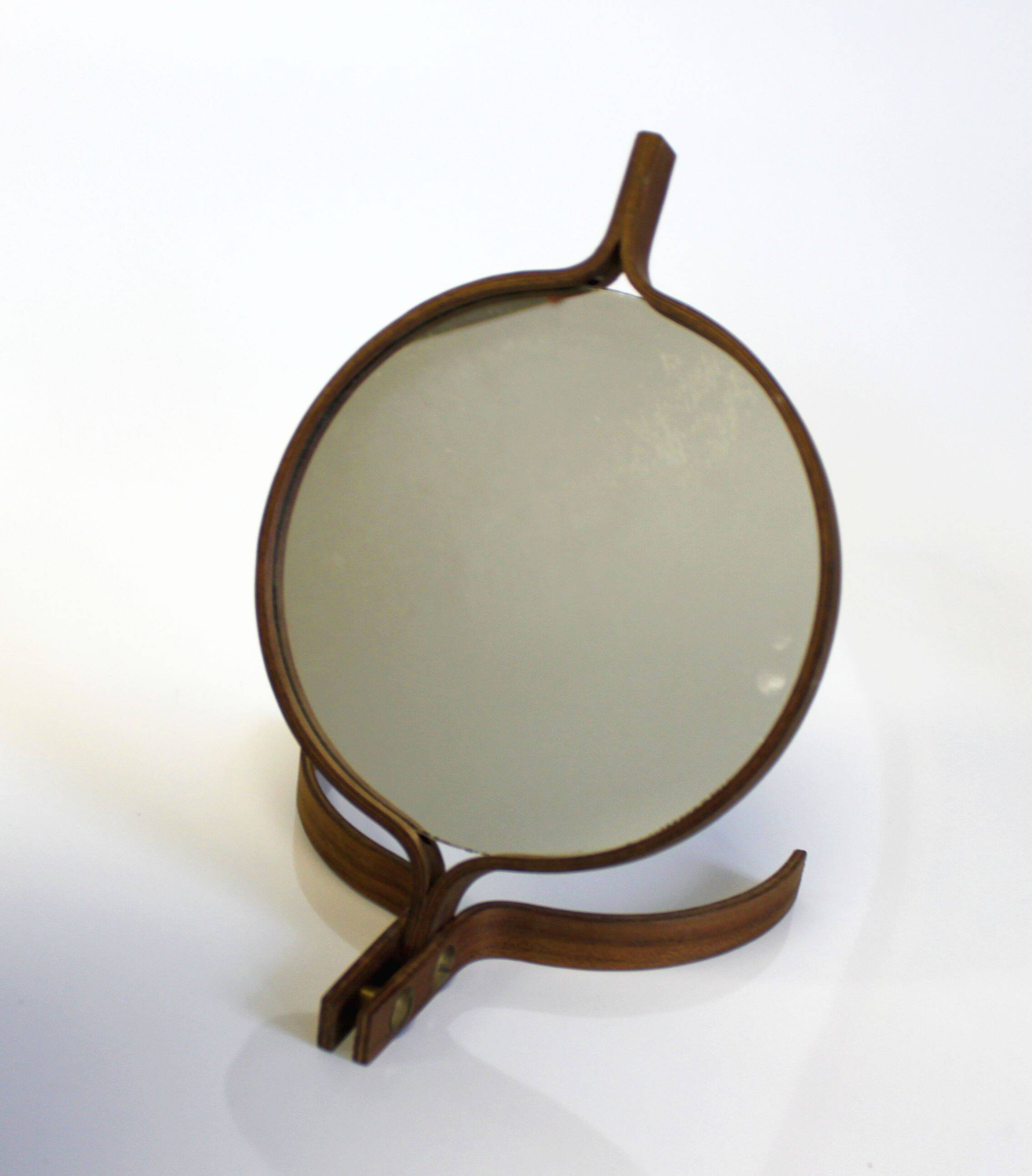 Teak mirror by Bech & Starup for Den Permanent Copenhagen, 1960.