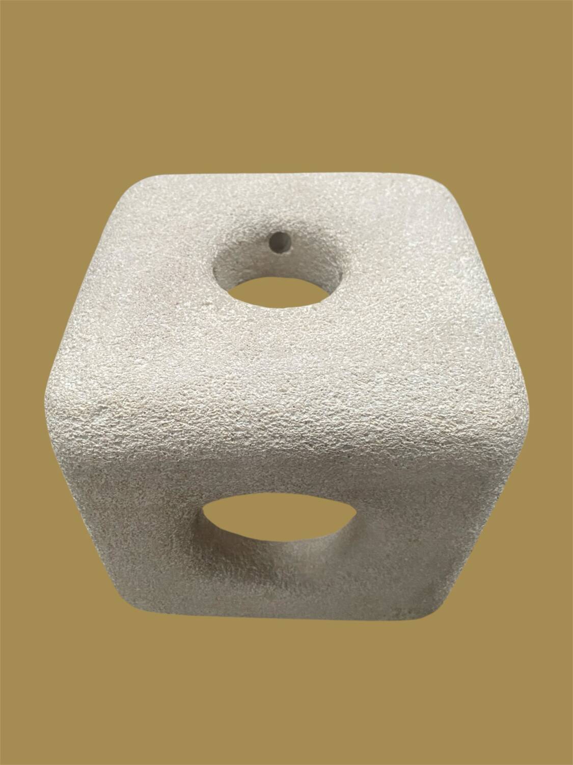 Cube lamp by Albert Tormos in limestone from the 60s 70s.