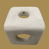 Cube lamp by Albert Tormos in limestone from the 60s 70s.