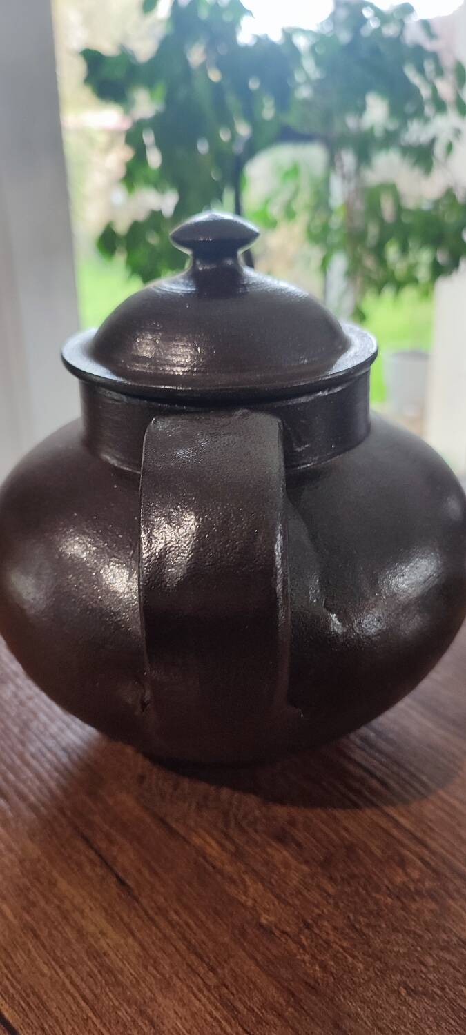 Jean Dubost glazed stoneware teapot