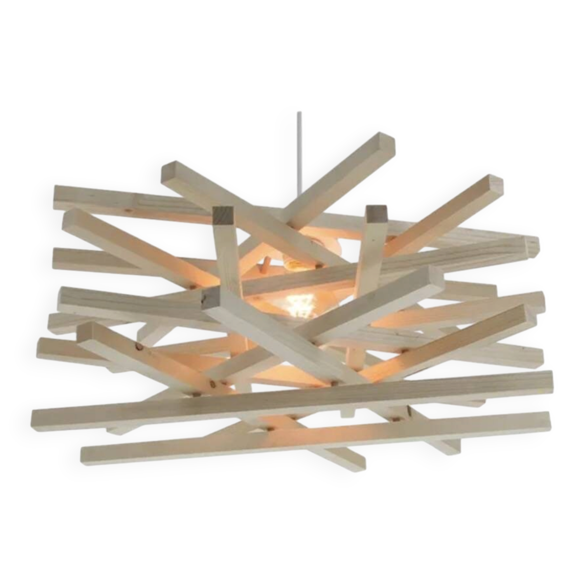 Scandinavian wooden nest suspension