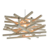 Scandinavian wooden nest suspension