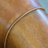 Sheepskin leather club chair