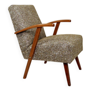 Fauteuil vintage en tissu - vert