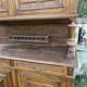 Large antique two-body buffet in wood - Carved dining room furniture