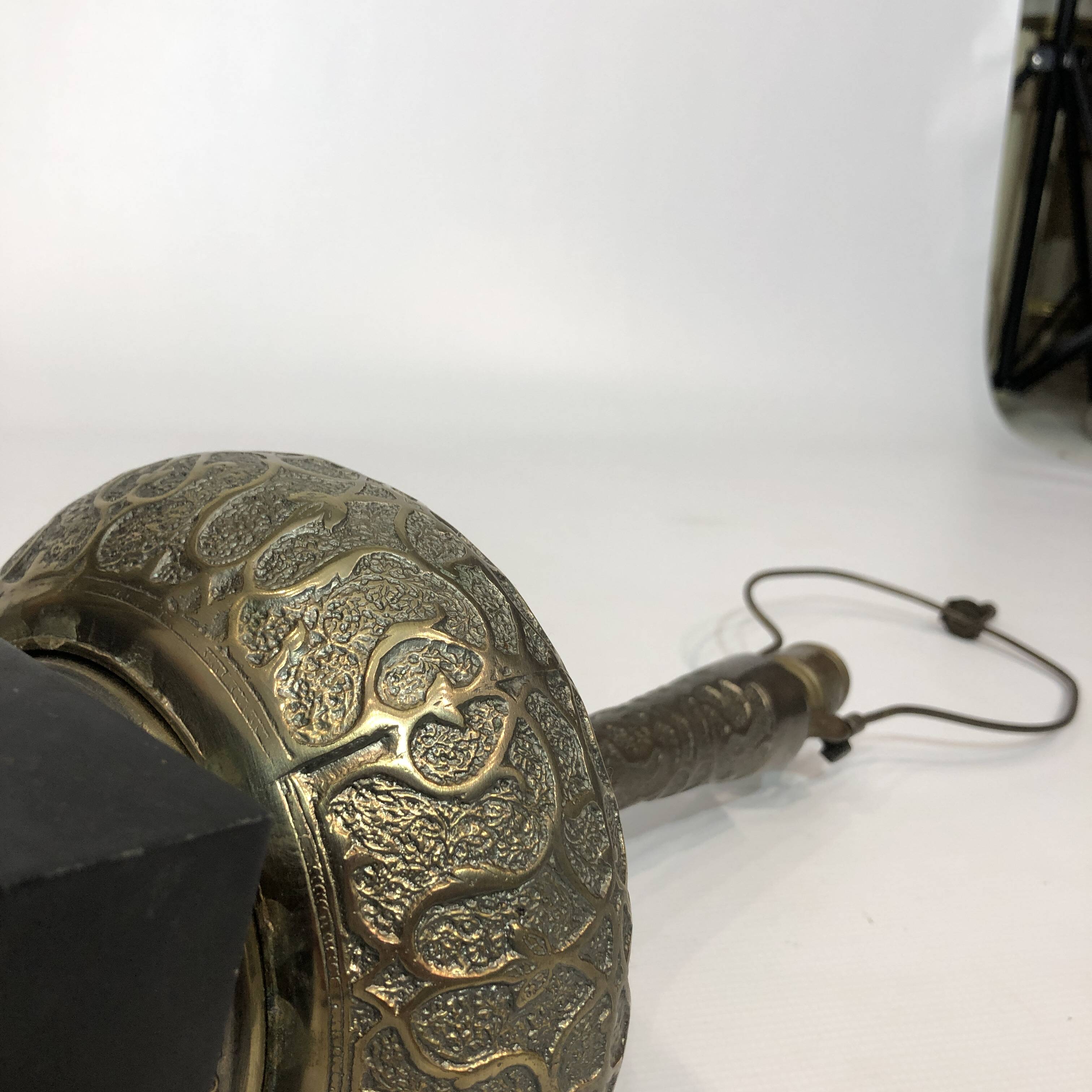 Pair Of Brass Oriental Style Table Lamps Mid Century 1960s Hollywood