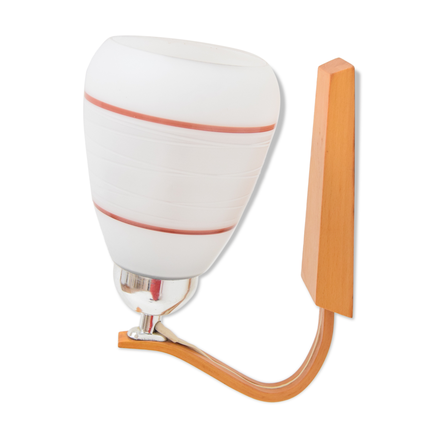 Mid-century wood wall lamp  by Drevo Humpolec, 1970