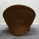 Meditation lotus armchair rattan braided 70s