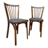paire de chaises Baumann café bistrot 1960