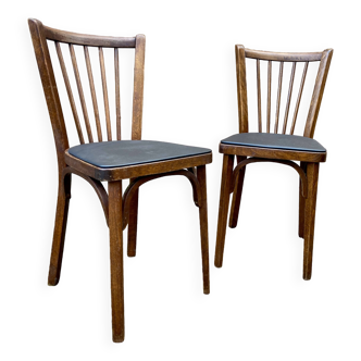 paire de chaises Baumann café bistrot 1960