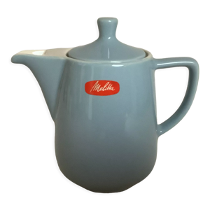 ancienne cafetière bleue