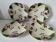 4 barbotine plates with pansies H. Boulenger Choisy-le-Roi
