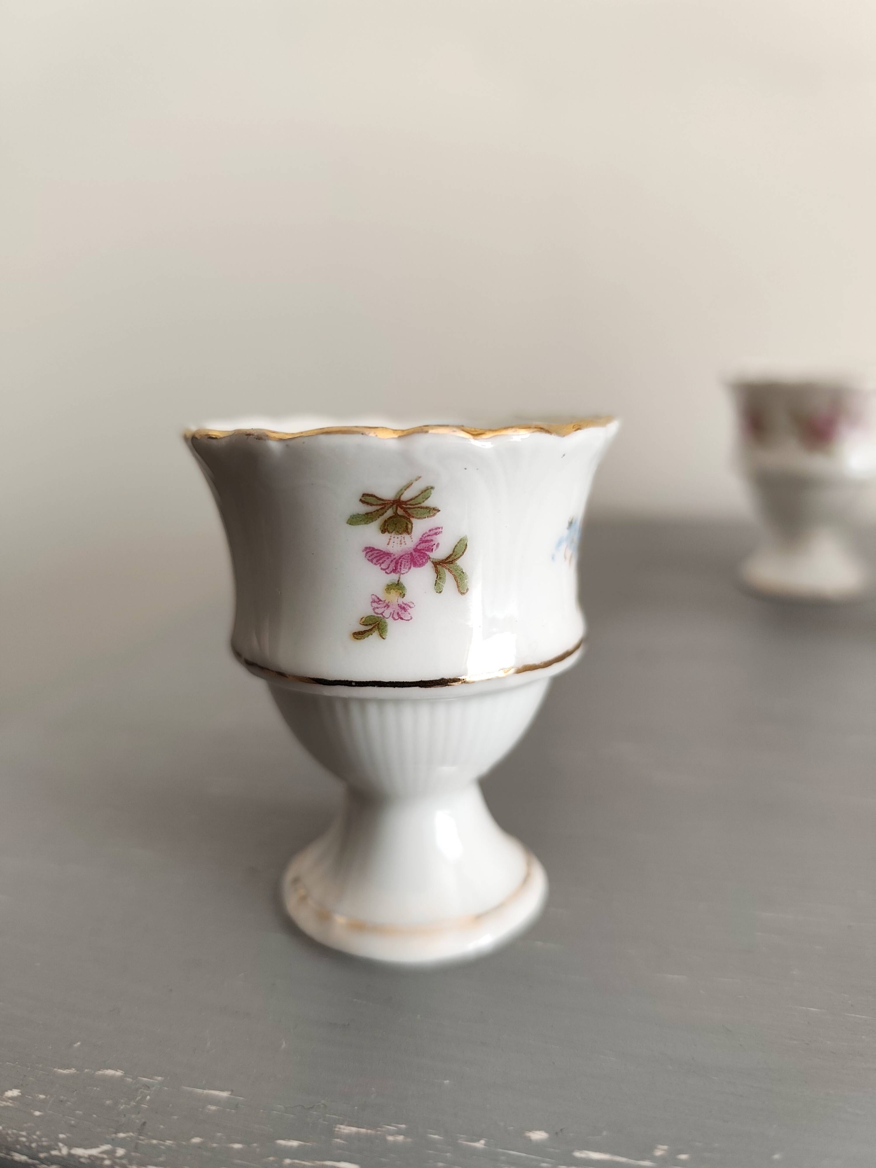 Porcelain egg cups from the 1960s