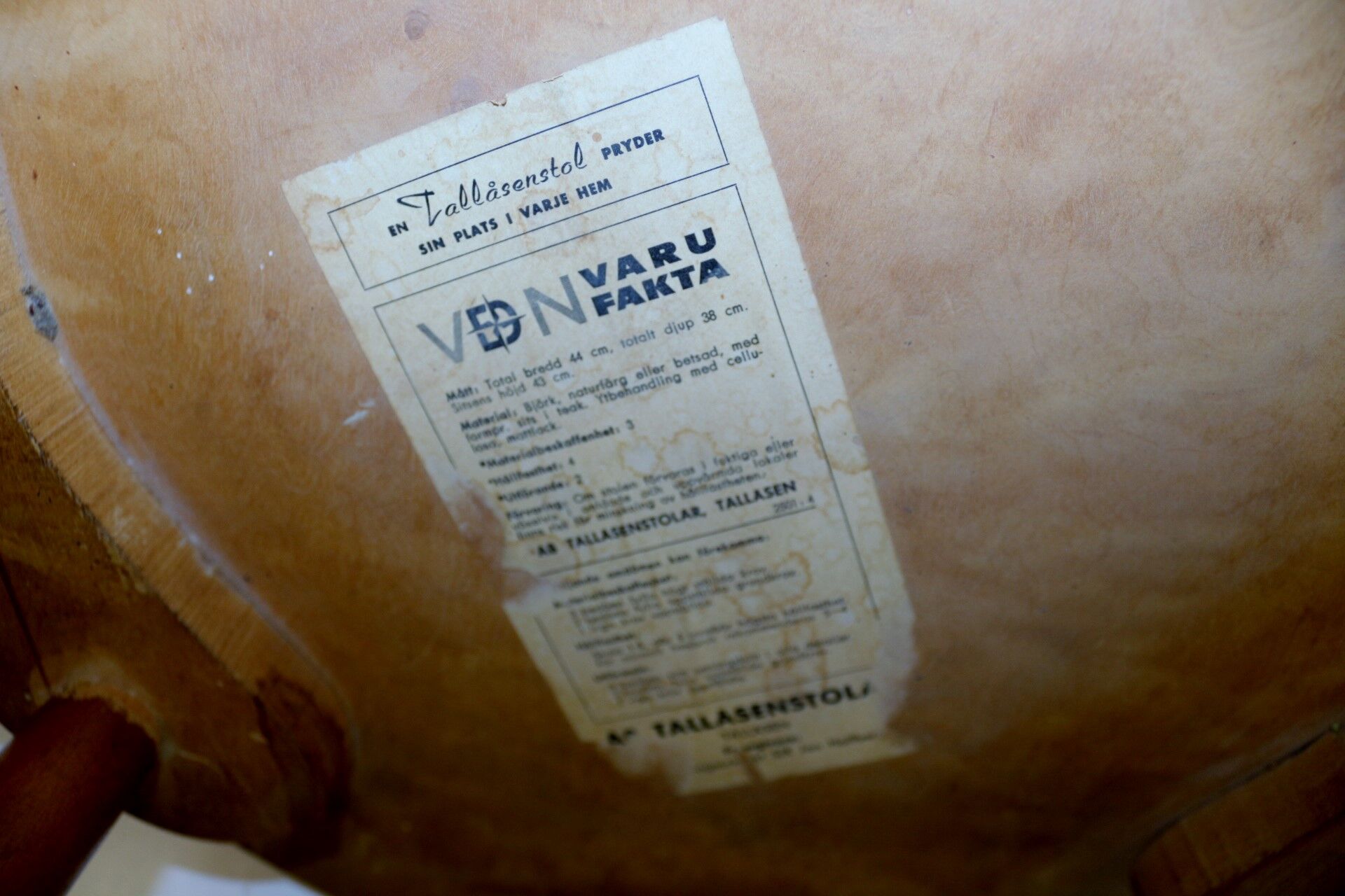 Set of 4 chairs by Jan Hallberg for Tallåsen, Sweden, 1960