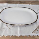 Large oval Winterling Bavaria porcelain dish with gold frieze Excelsior decoration