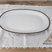 Large oval Winterling Bavaria porcelain dish with gold frieze Excelsior decoration