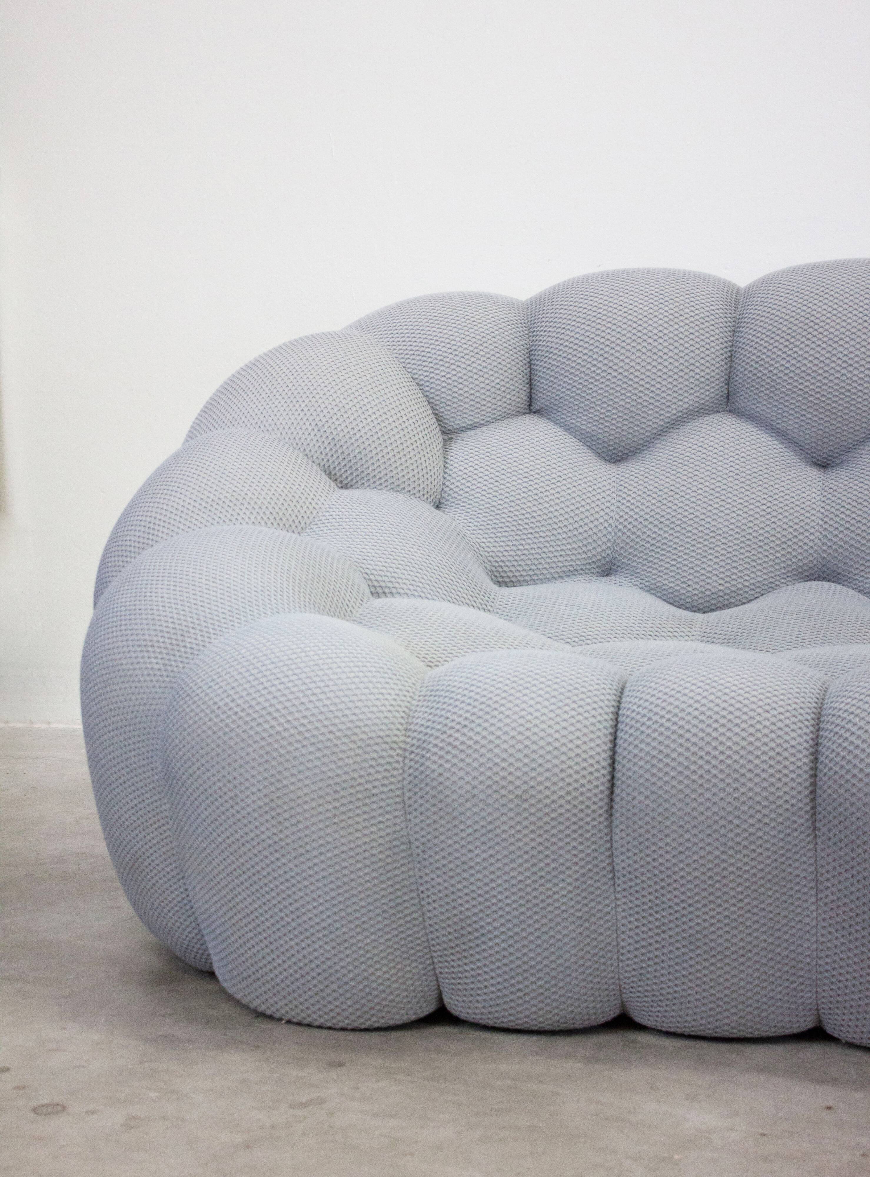 Roche Bobois Bubble 2 Cuved 3/4-Seat Sofa by Sacha Lakic (Light Grey)