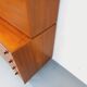 Vintage teak secretary bookcase with storage chest.