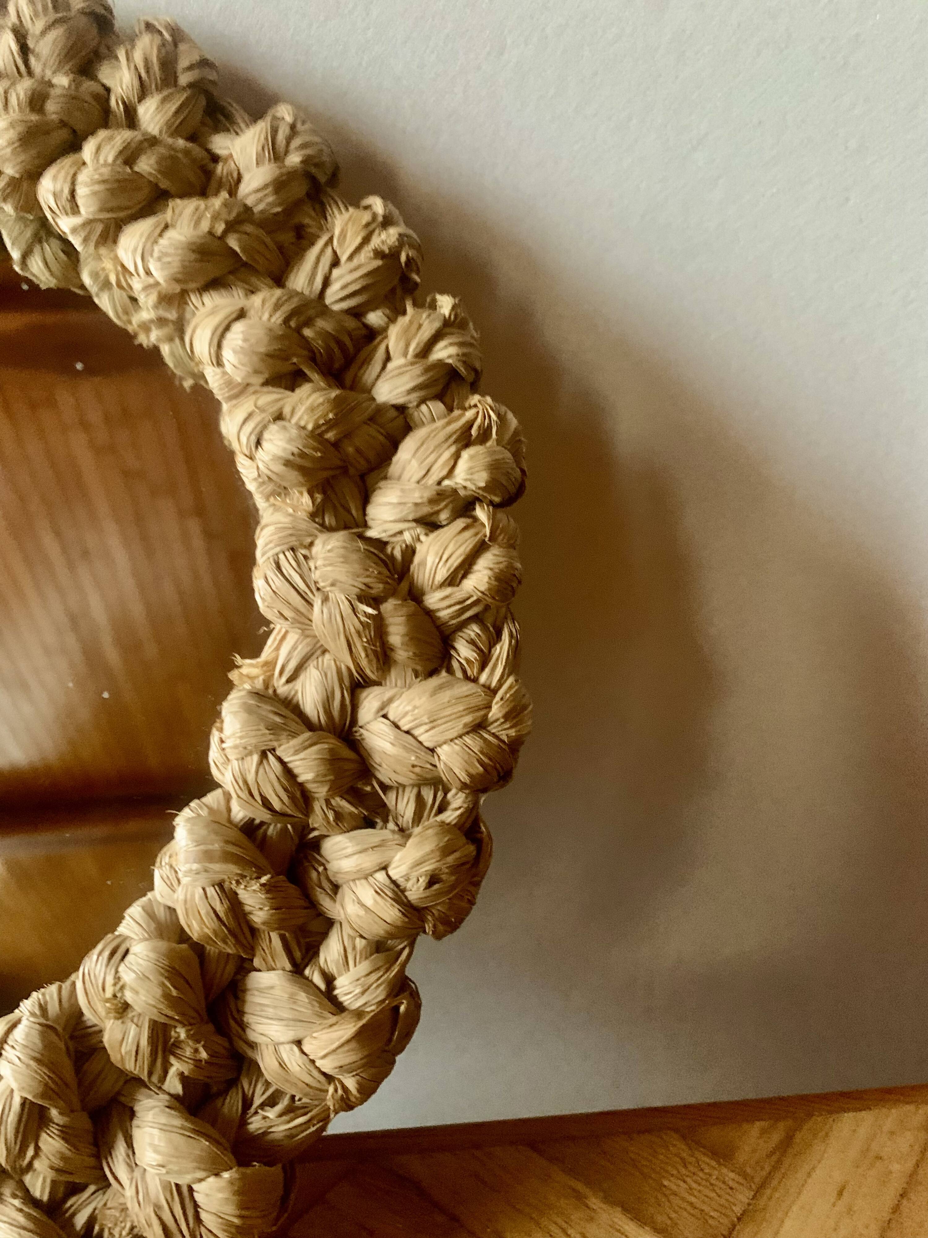 Round rope mirror from the 70s