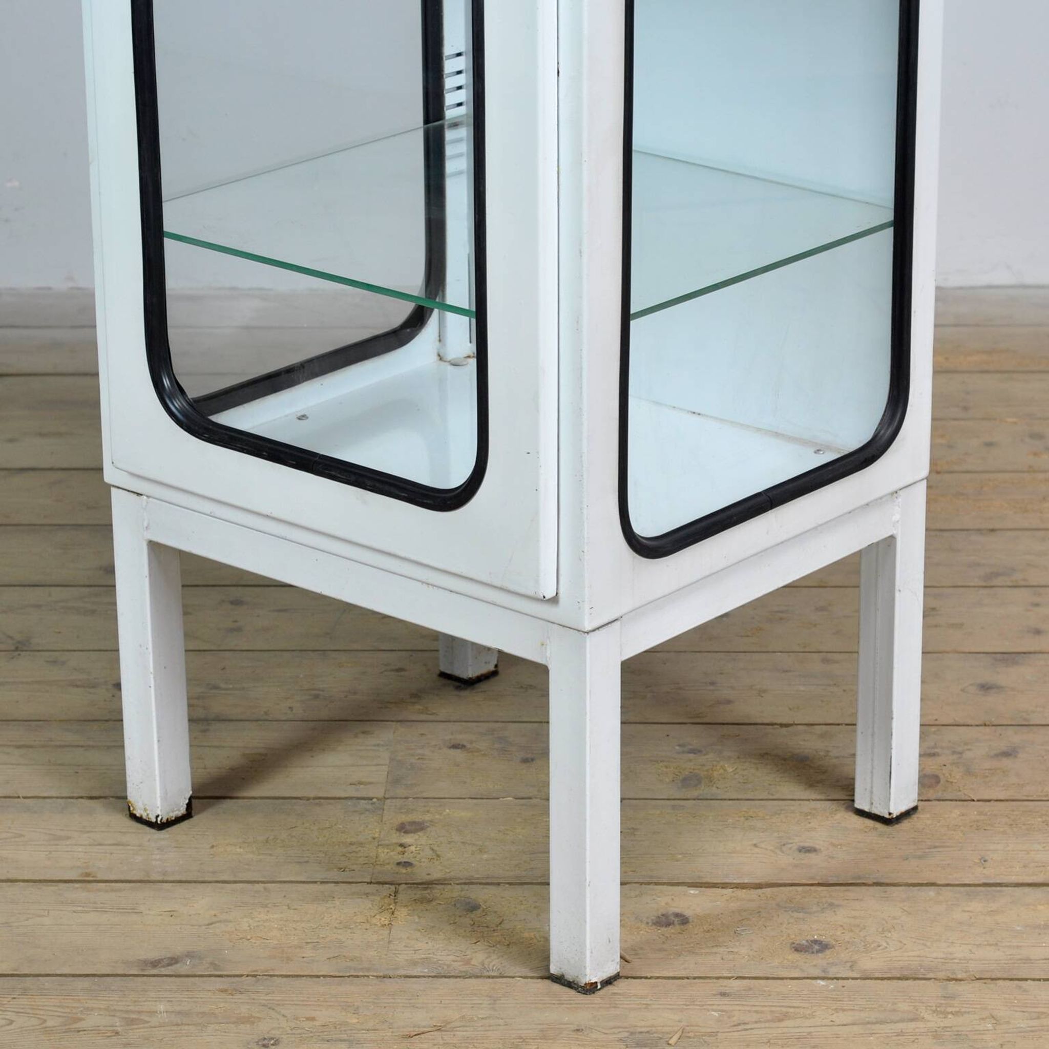 Vintage Iron And Glass Medical Cabinet, 1970s