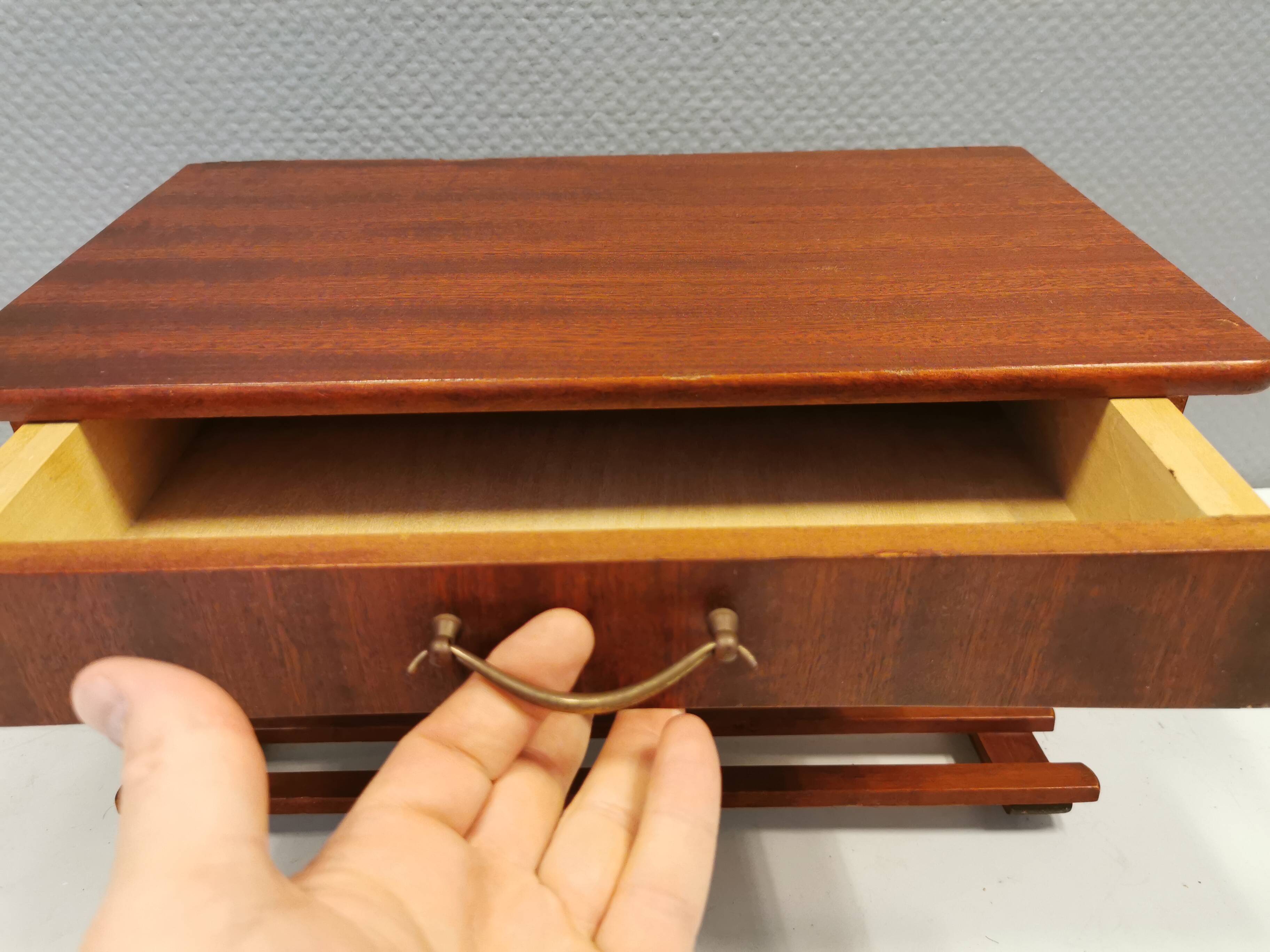 Small wall-mounted furniture, with top, drawer and botto, danish 1970s