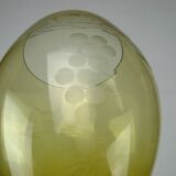 6 cut glass stemmed glasses, decorated with grapes