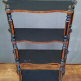 Blackened wooden wall shelf